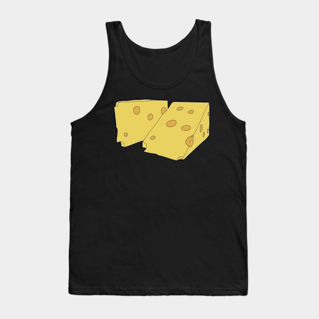 Cheese Wedge - Triangle Dairy Product - Cheesemaker Tank Top by DeWinnes